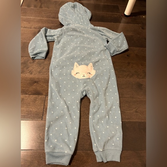 🌸 Baby Girl Hooded Zip-Up Fleece Jumpsuits warm for fall and winter toddler - Picture 7 of 7